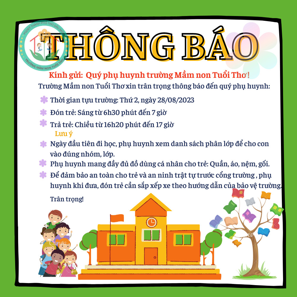 Thông báo nhập học
